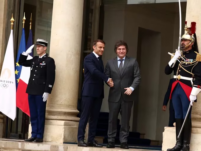 Milei se reunió con Macron antes de la inauguración de los Juegos Olímpicos