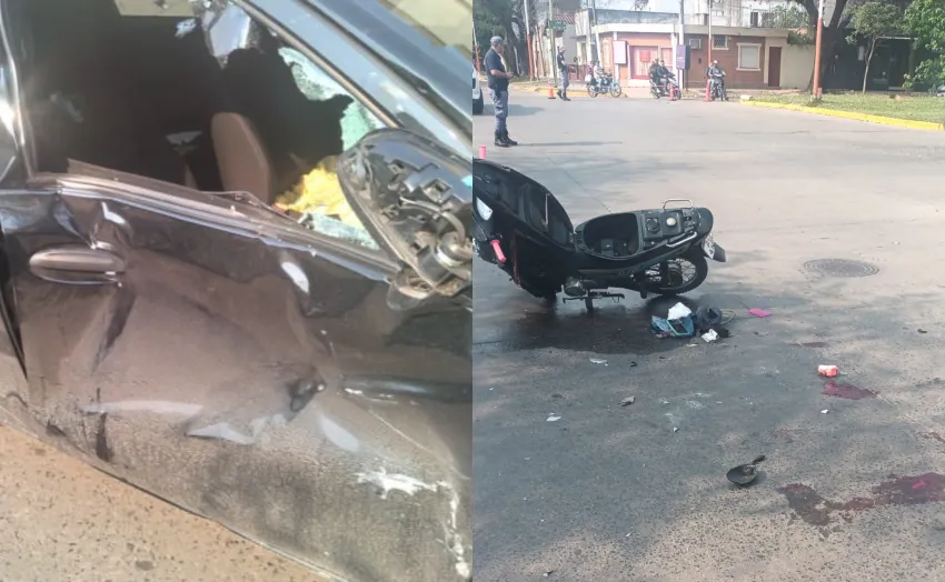 Continúan internados los dos jóvenes que quedaron inconscientes sobre Av. Avalos tras un choque