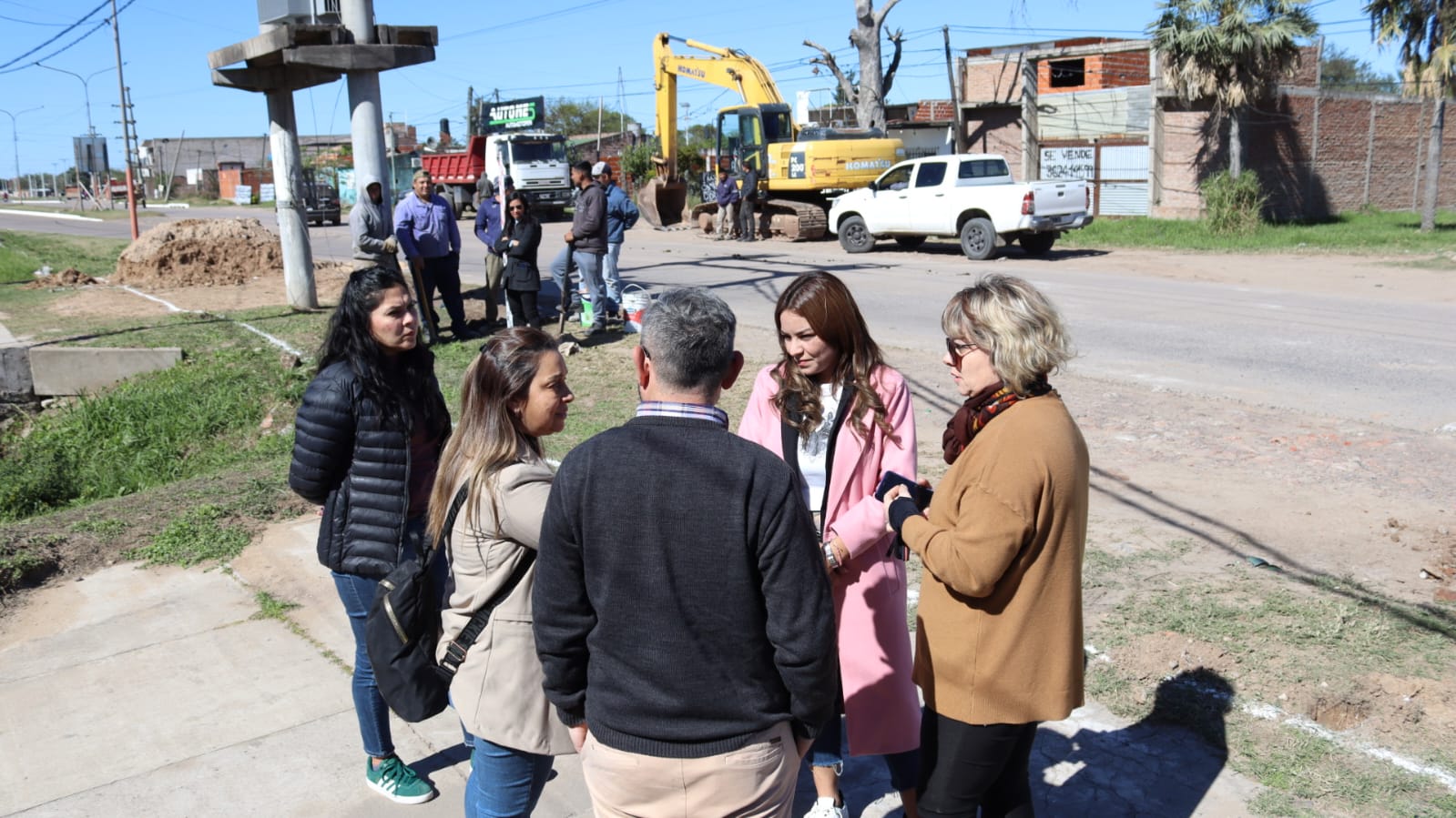 Barranqueras: Reactivaron las obras de repavimentación de la Av. 9 de julio