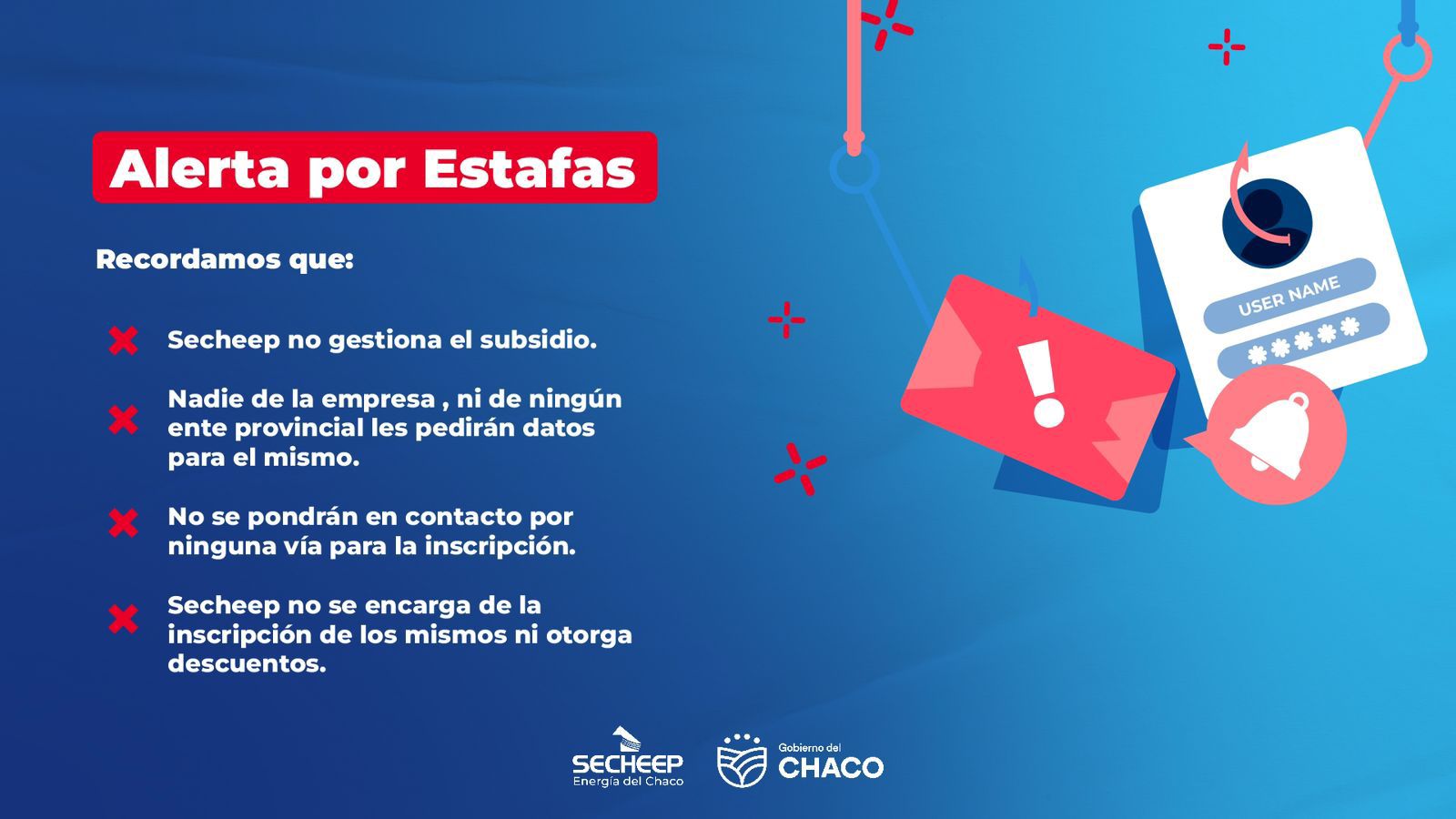 Secheep reitera estar en alertas ante intentos de estafas