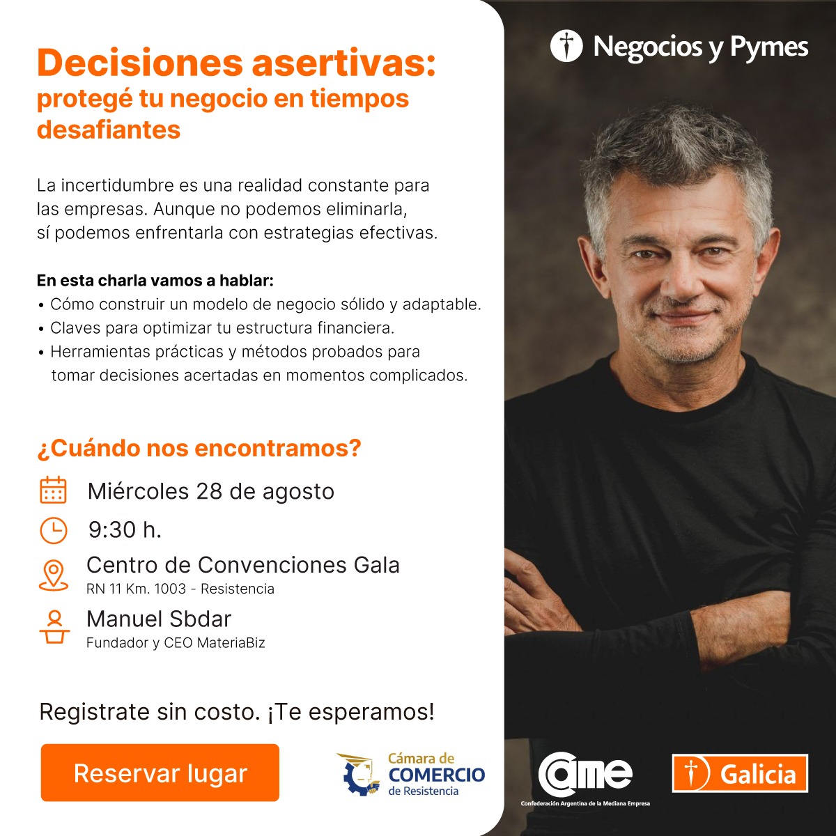 Invitan a la Jornada «Decisiones asertivas: protegé tu negocio en tiempos desafiantes»