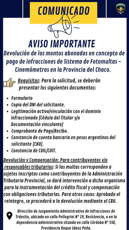 Brindan los requisitos que se deben presentar para la devolución de montos por fotomultas