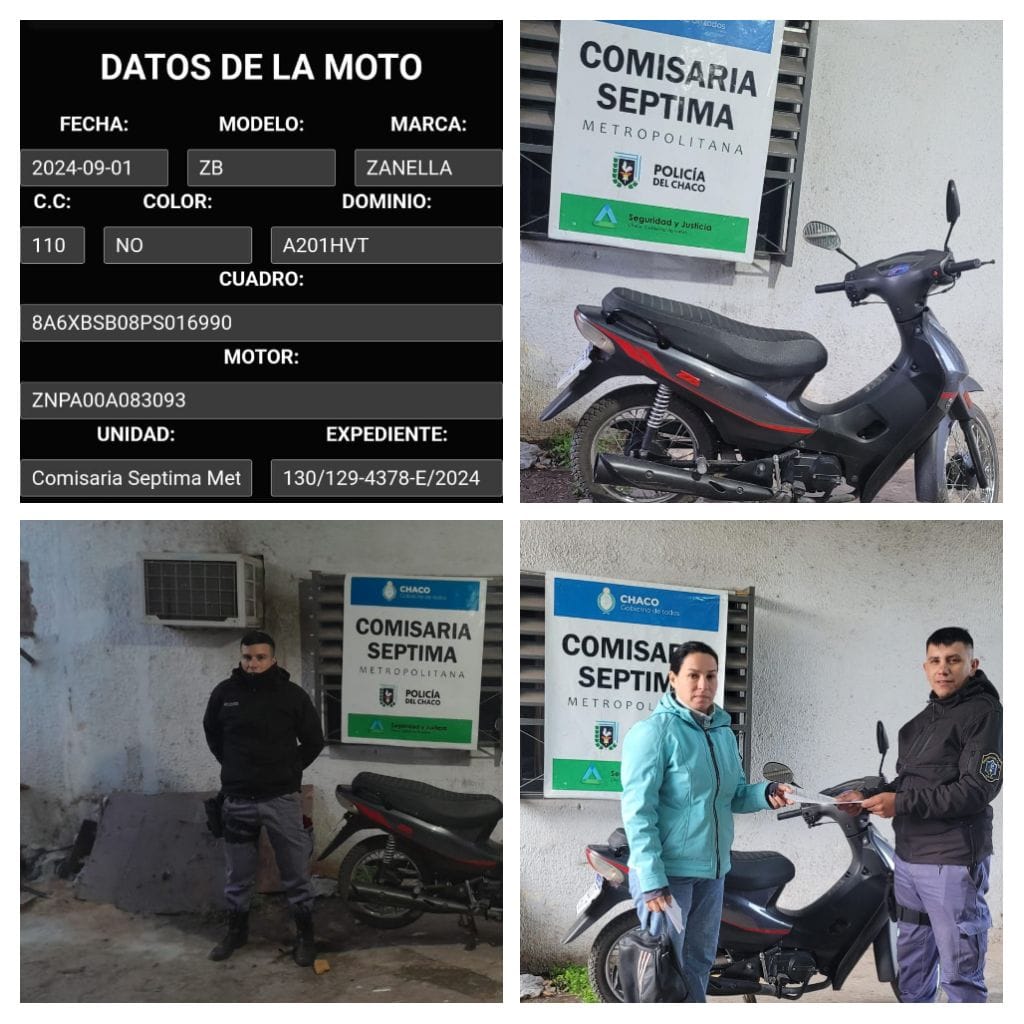 Robó una moto y al ver a los efectivos, la arrojó y huyó