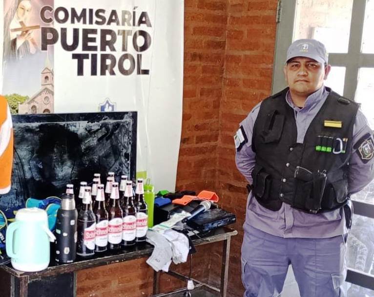 Puerto Tirol: Ingresó a una cancha de Padle, sellevó objetos valuados en 2.000.000 de pesos y fue detenido en un descampado