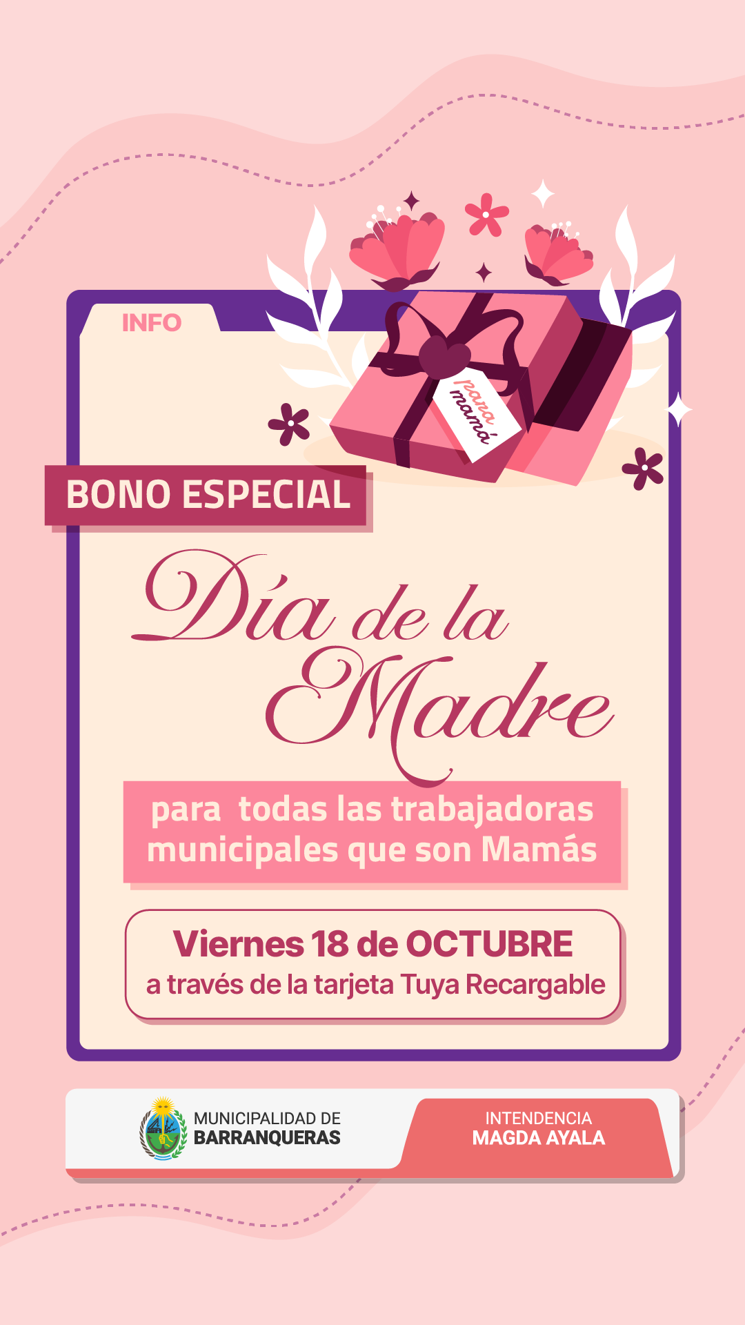 Magda Ayala anunció un bono para las madres de la familia municipal de Barranqueras