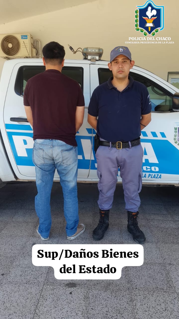 Presidencia de la Plaza: Detenido por violentar la puerta del hospital