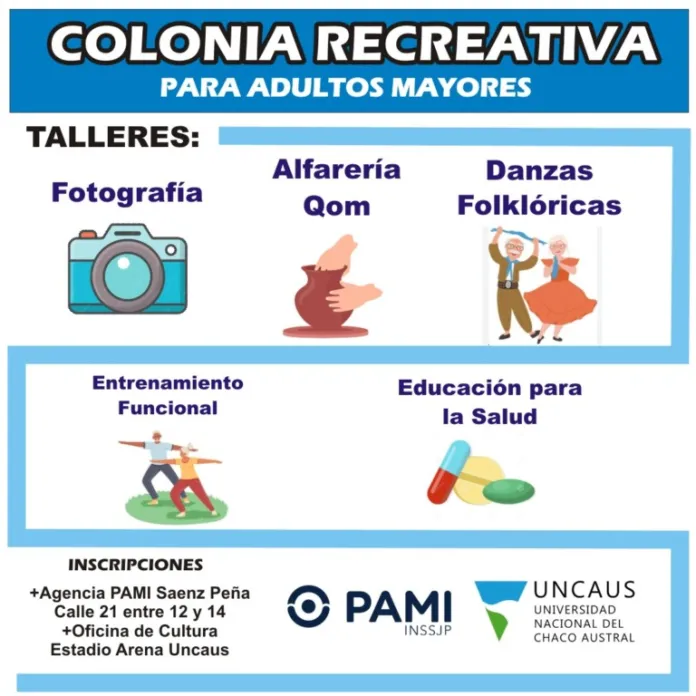 La UNCAUS abrió inscripciones para colonia recreativa destinada a los afiliados de PAMI
