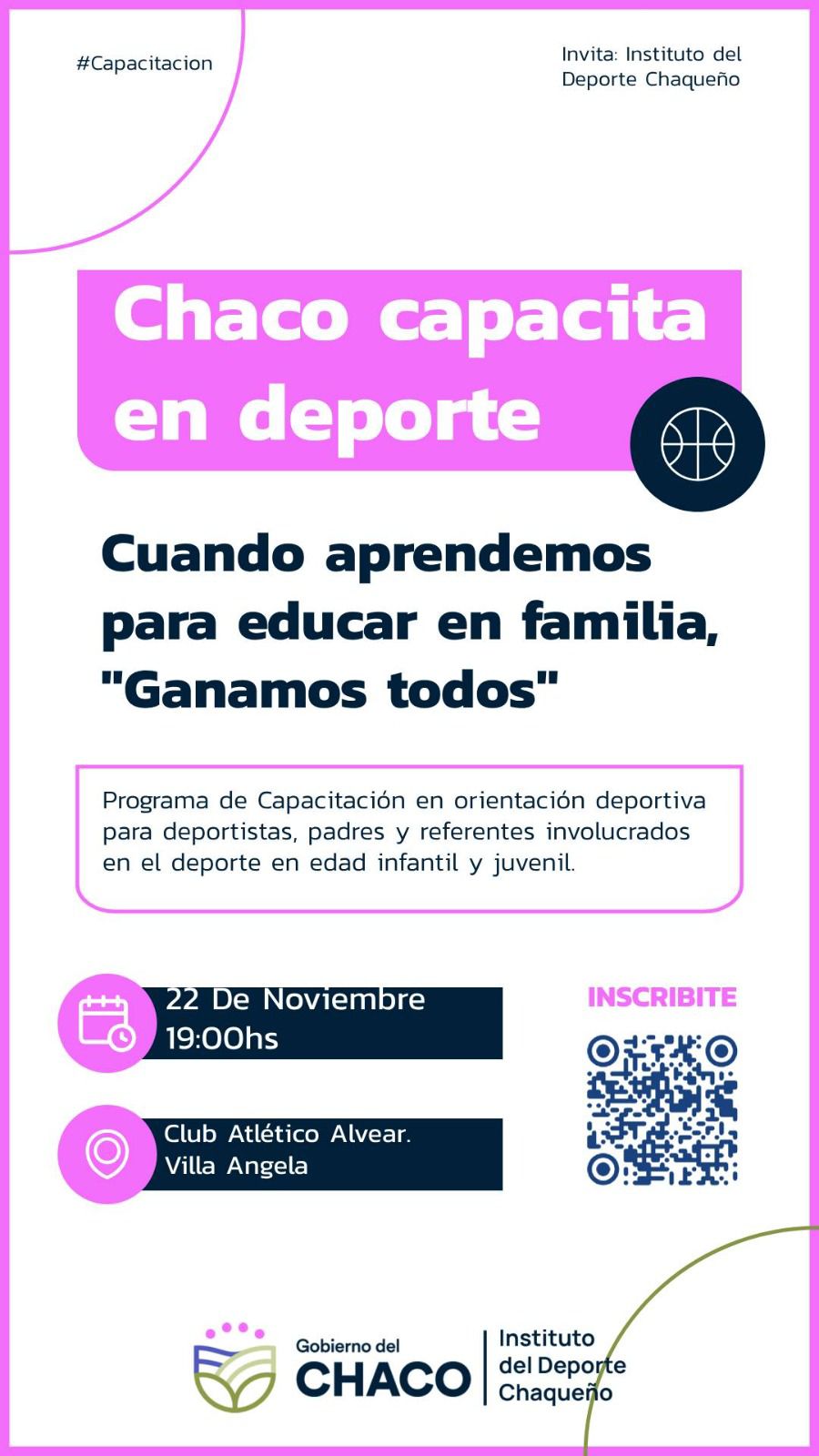 Villa Ángela: Chaco Capacita en Deportes