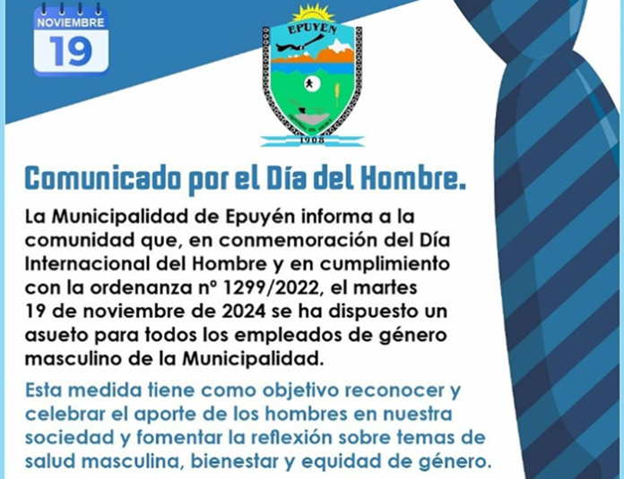 Insólito: una ciudad de Córdoba declaró asueto para los varones por el «Día del Hombre»