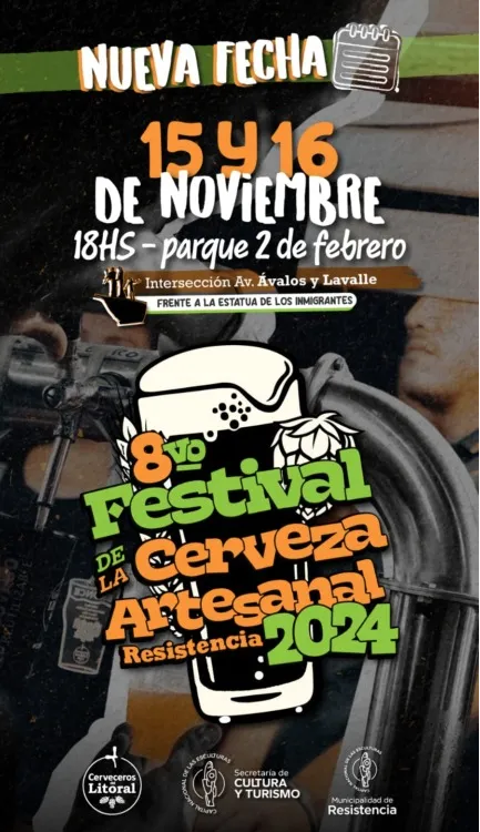 Fin de semana a pura cerveza artesanal en el Parque 2 de febrero de Resistencia