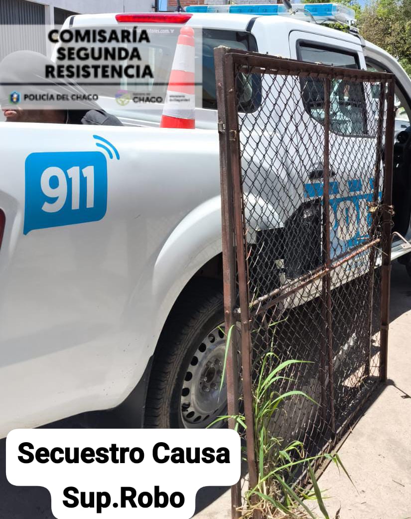 Esta siesta :Detienen a un joven con un portón sustraído