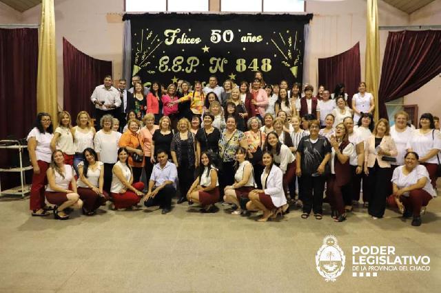 El Parlamento chaqueño reconoció a la E.E.P Nº848 de Puerto Vilelas por sus Bodas de Oro