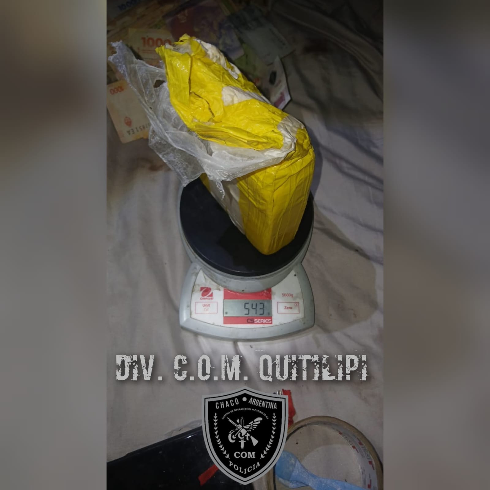 Continua la lucha contra el narcotráfico: Incautan cocaina y gran cantidad de dinero