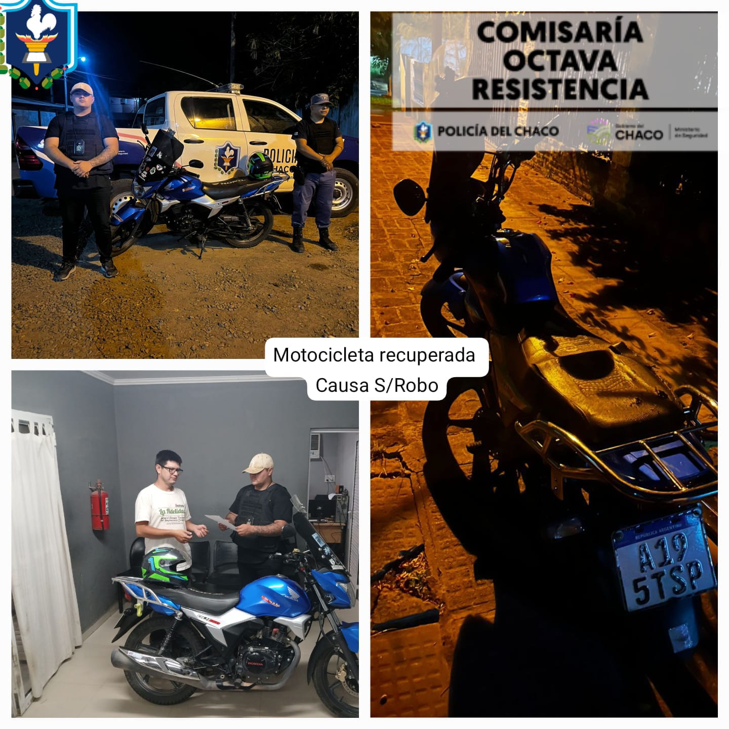 Secuestran motocicleta que fue robada minutos antes de una vivienda