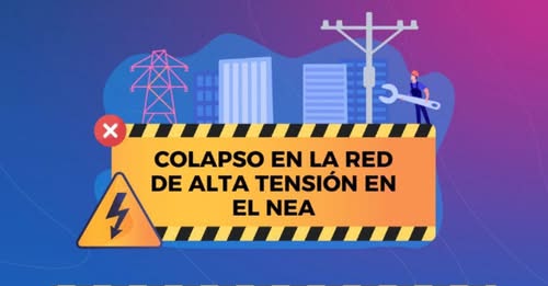 Colapso en la red de alta tensión en el NEA