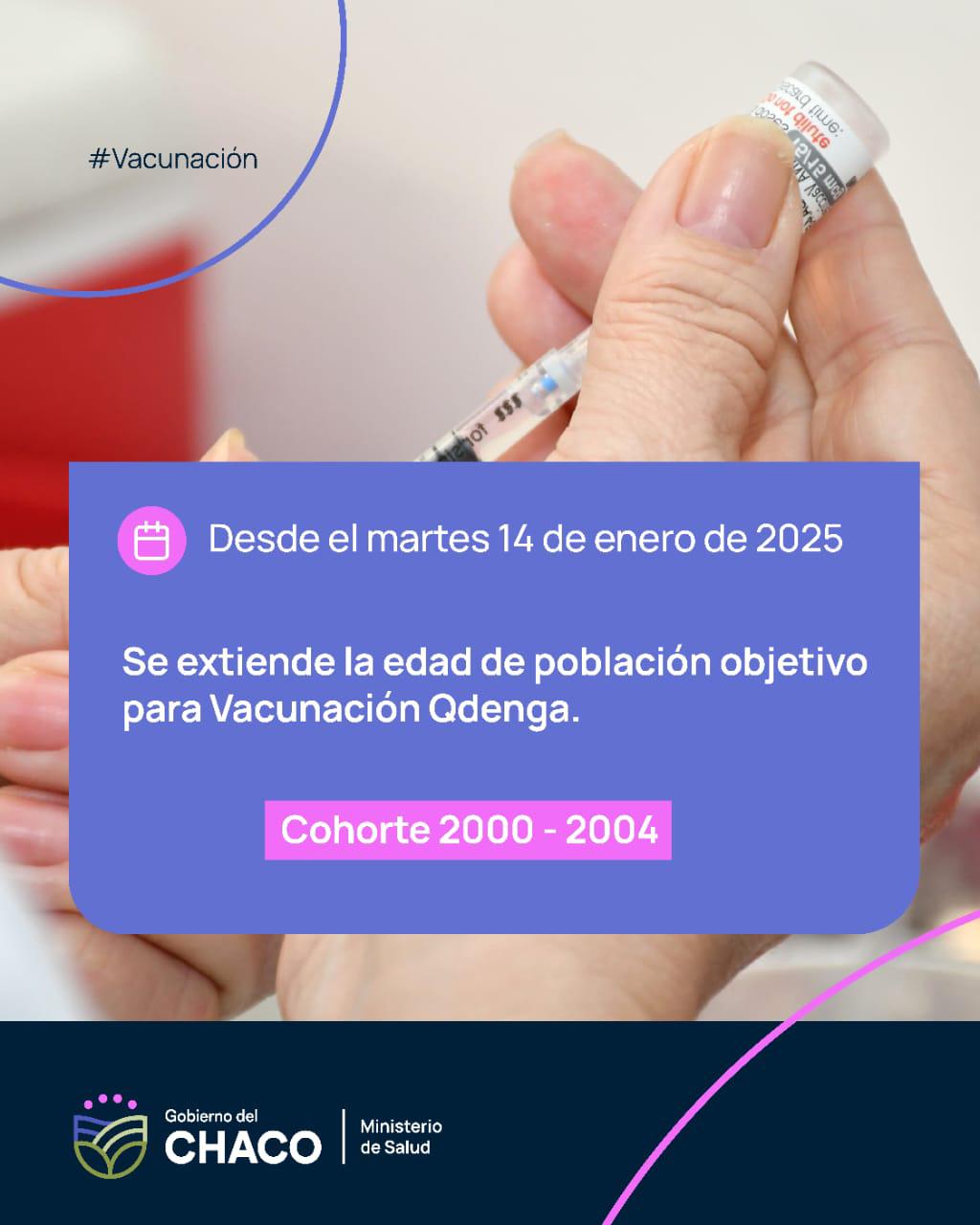 Salud incorpora a los nacidos entre 2000 y 2004 al plan de vacunación contra el Dengue