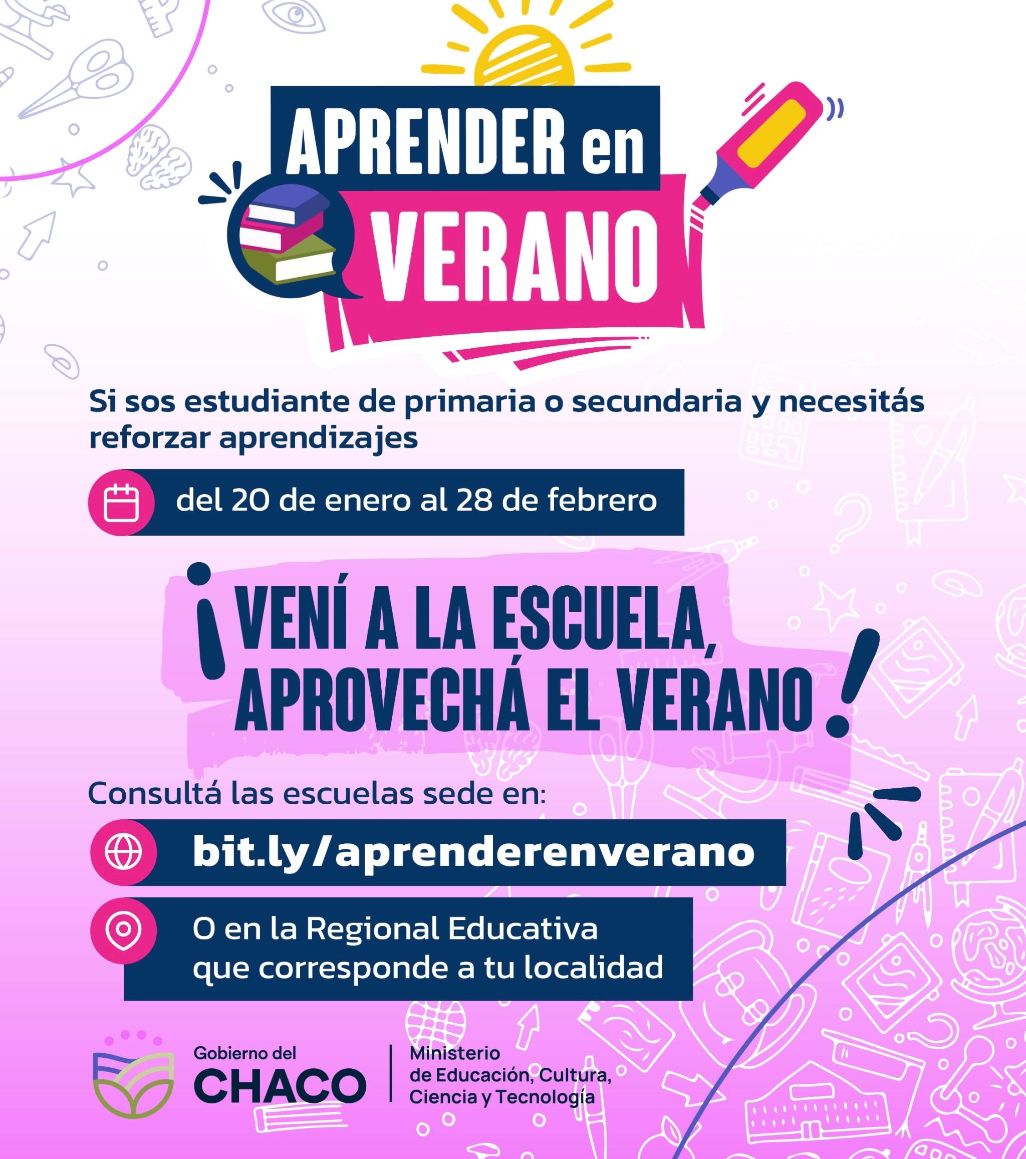 Educación: comienza “Aprender en Verano”, el proyecto de fortalecimiento pedagógico