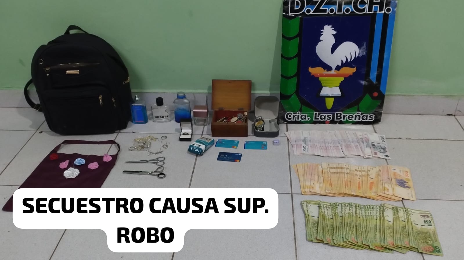 Las Breñas: detienen a un hombre tras sustraer bienes de una vivienda