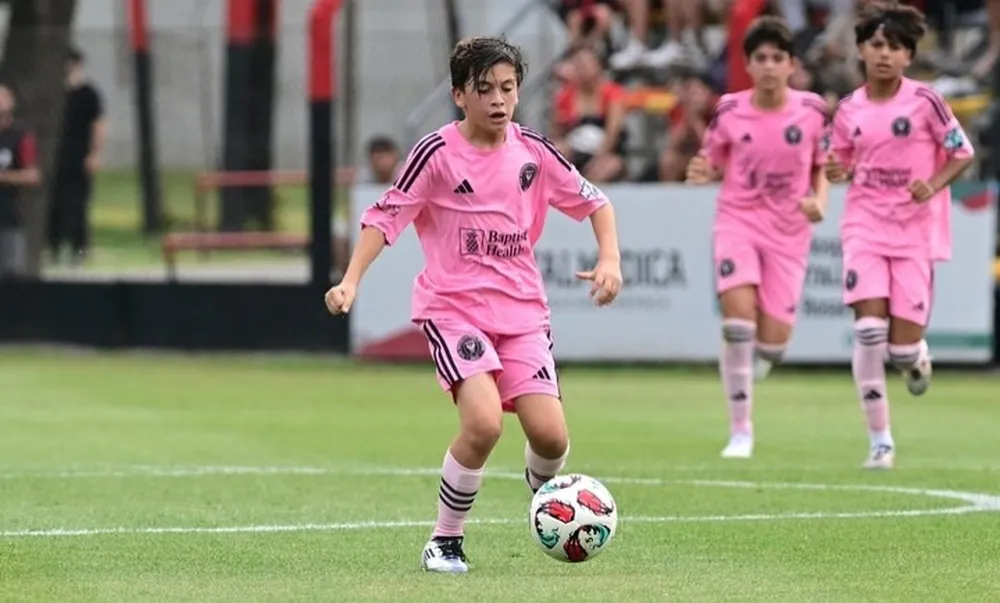 Thiago Messi hizo once goles en el triunfo del Inter Miami Sub 13