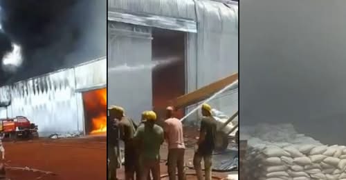 Acción aérea y terrestre en Corrientes contra voraz incendio en depósitos de Playadito