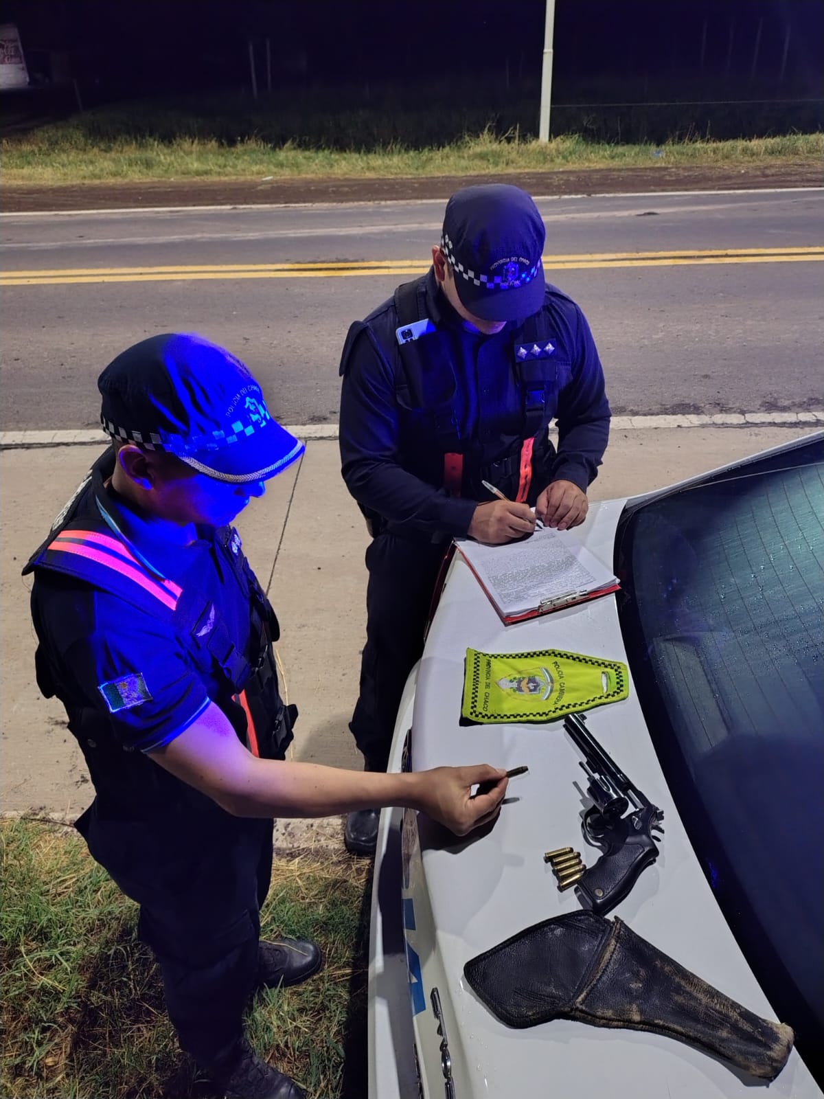 Policía Caminera en operativo de control secuestro un arma de fuego