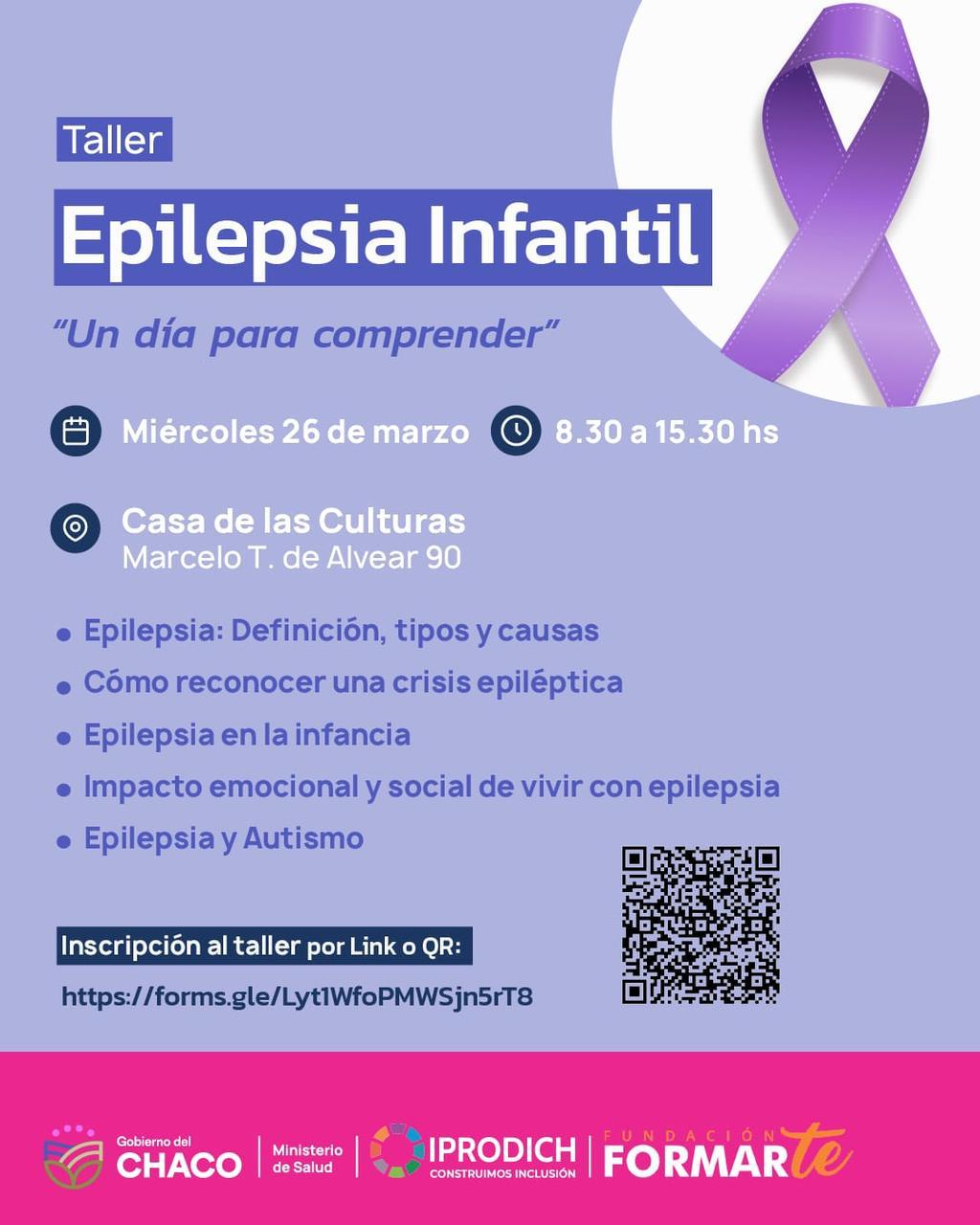 26 de marzo: se realizará el taller sobre Epilepsia Infantil “Un día para comprender”