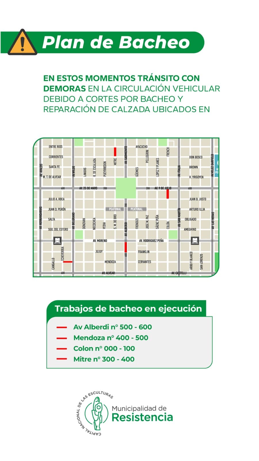 Avanza el Plan de Bacheo 2025 en la ciudad de Resistencia