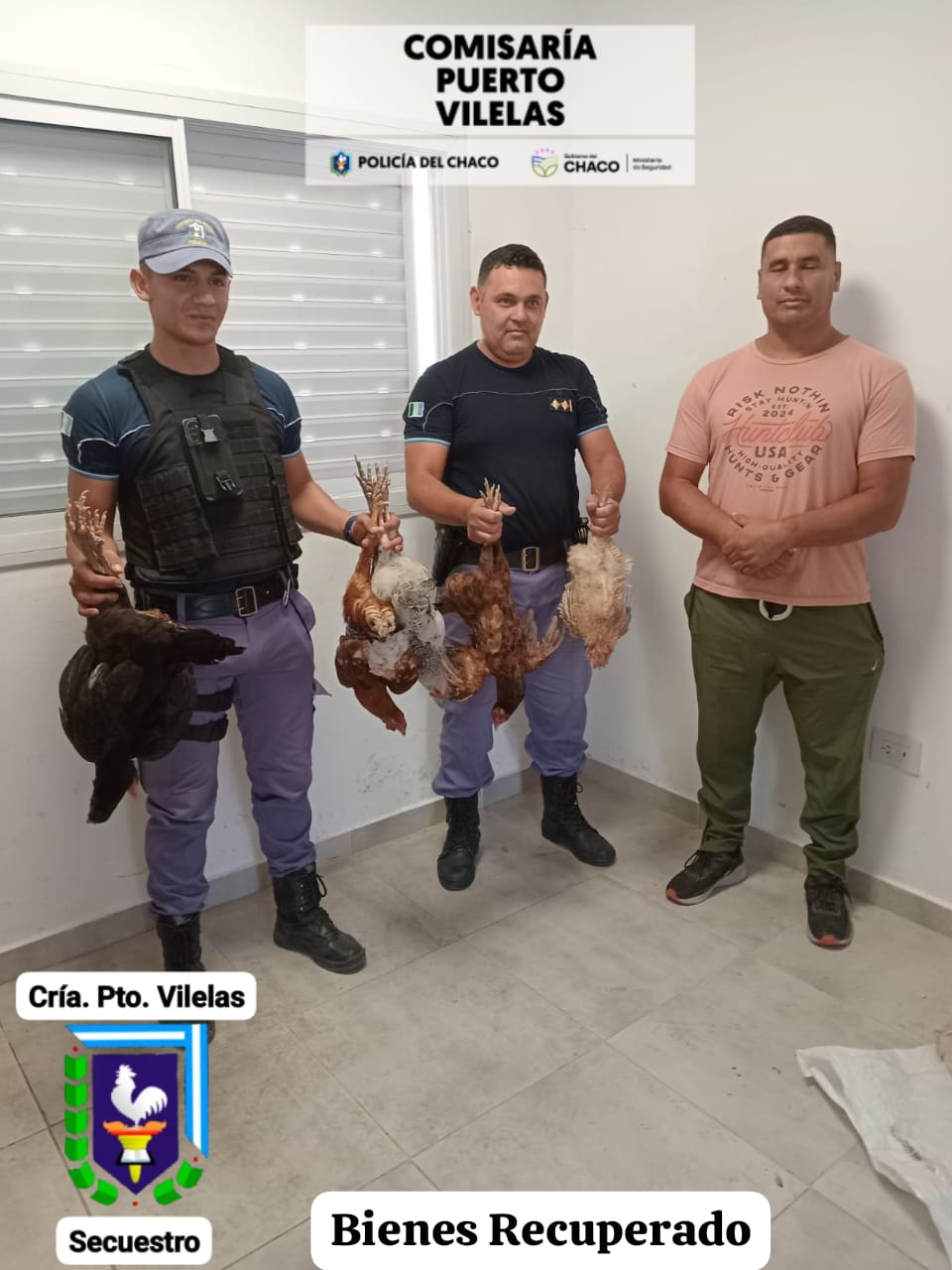 El colmo: Robo gallinas y distintos elementos a su hermano, la Policía recupero lo sustraído en Vilelas