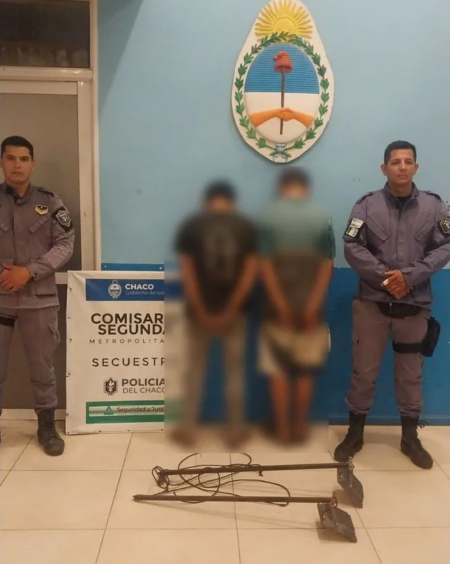 Detuvieron a dos adolescentes que robaron reflectores de un negocio en Resistencia