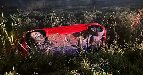 Un conductor volcó su auto en un acceso a Resistencia con 1,29 de alcohol en sangre