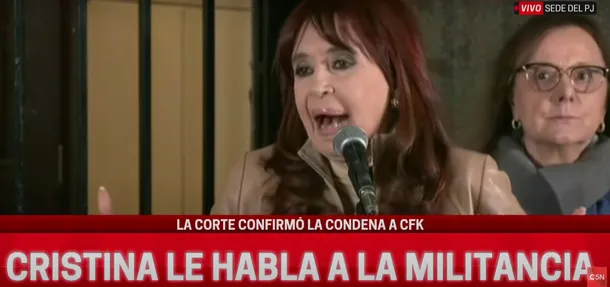 Habla Cristina Kirchner tras la ratificación de la condena por la causa Vialidad