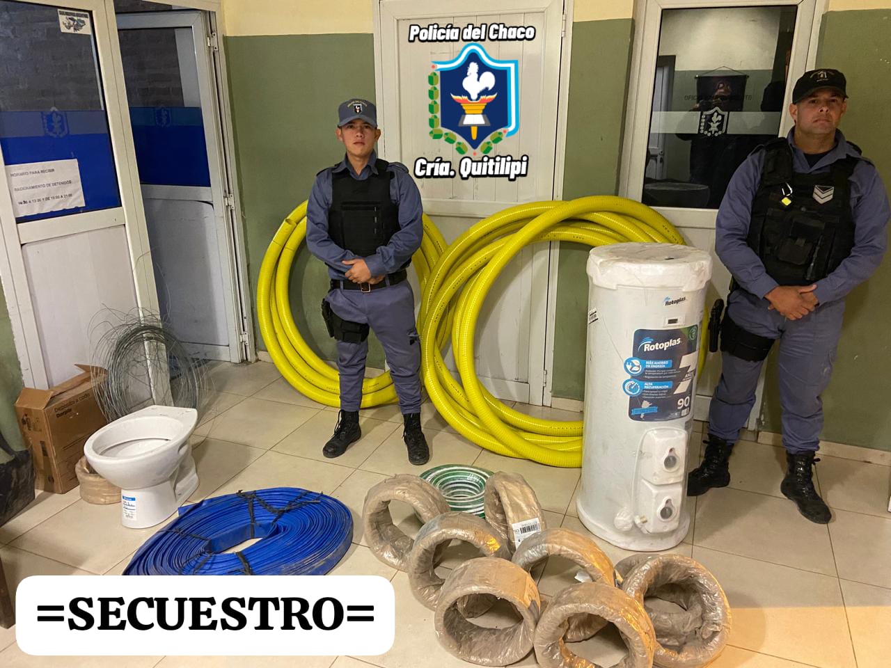 Quitilipi: hallaron elementos robados de un local comercial