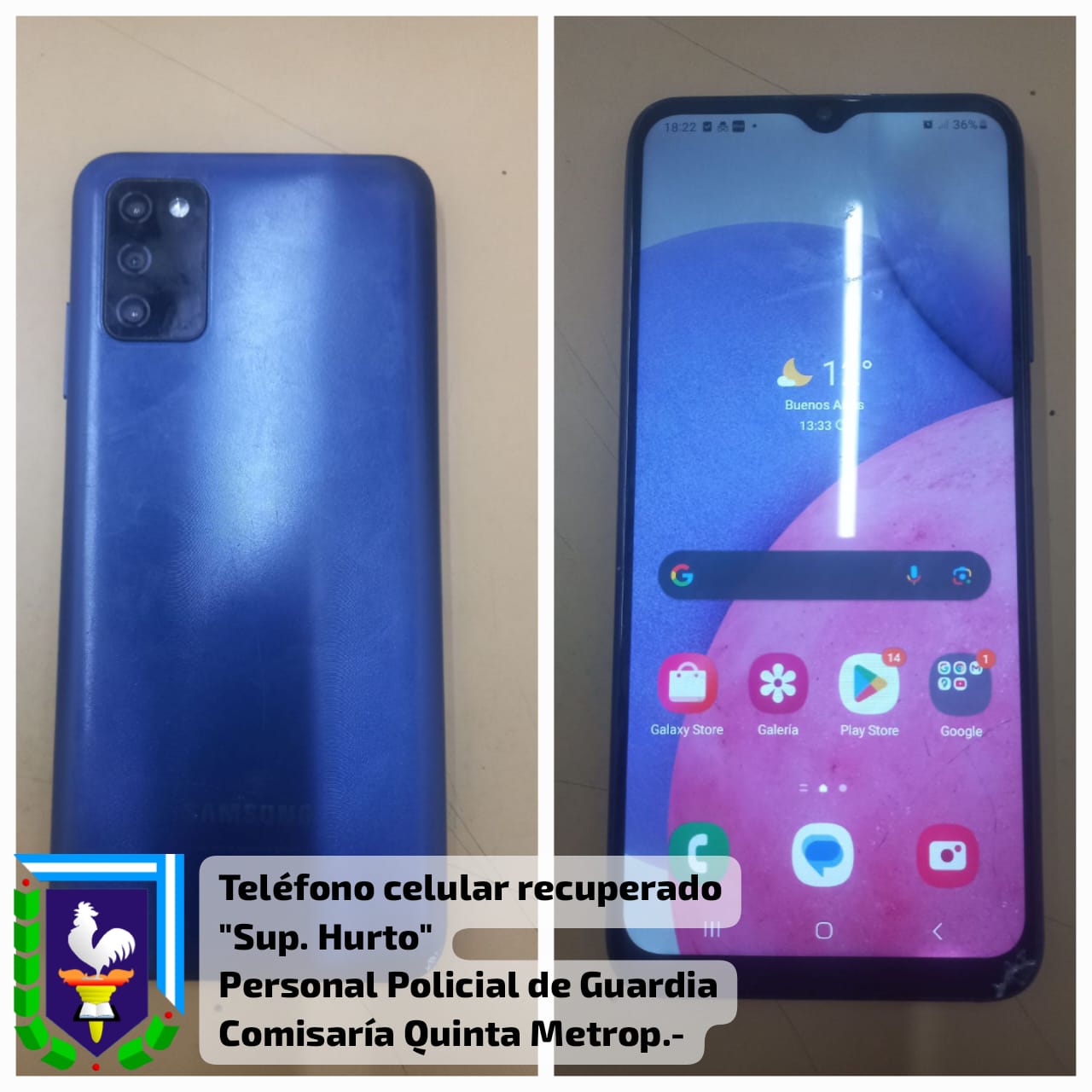 Arrebató el teléfono a un empleado de un Súper y término aprehendido