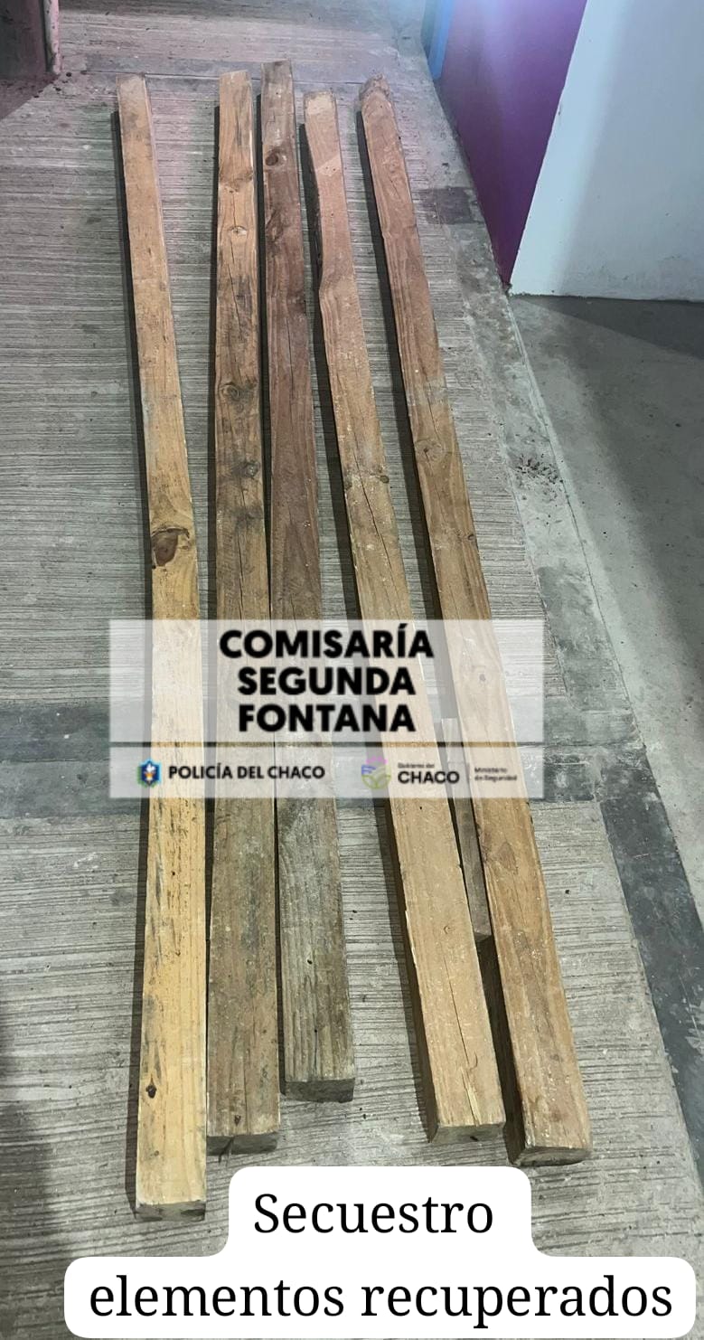 Fontana: recuperan materiales de construcción, elementos escolares y objetos varios