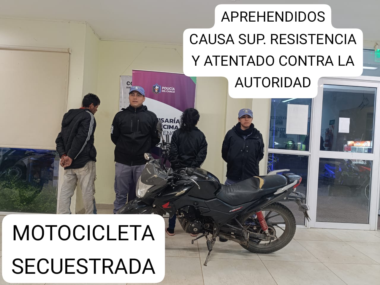 Una pareja termino detenida por atentado contra la autoridad