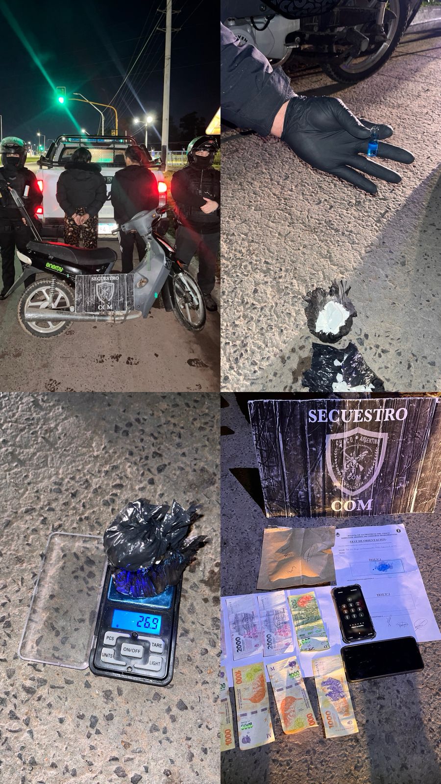 Resistencia: detienen a dos jóvenes con cocaína y dinero