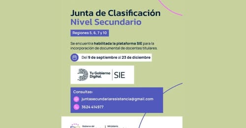 Nivel Secundario: docentes titulares ya pueden incorporar documentación en SIE